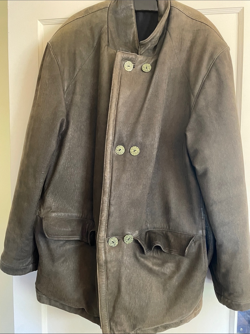 Marithe + Francois Girbaud men’s leather coat
